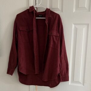 Madewell Burgundy Button-Up Shirt